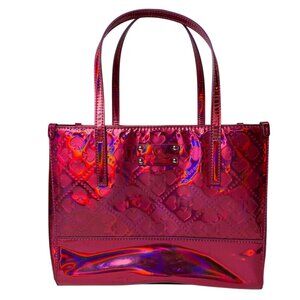 Kate Spade New York Holographic Beale Street Tote Barbie Pink Authentic